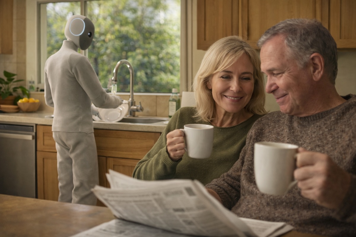 Humanoid robot in a home setting